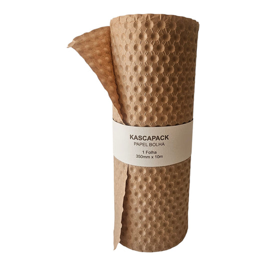 Rolo de Papel Bolha Kraft Single com bolha visível, papel kraft reciclável para embalagem